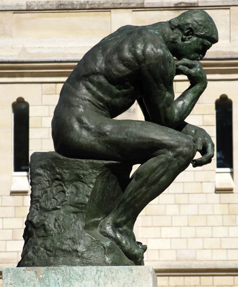 the thinker تمثال المفكر للمثال الفرنسي رودان